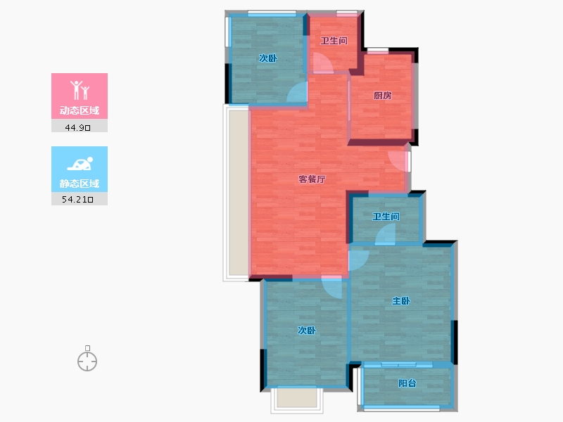 浙江省-杭州市-御清城-89.00-户型库-动静分区