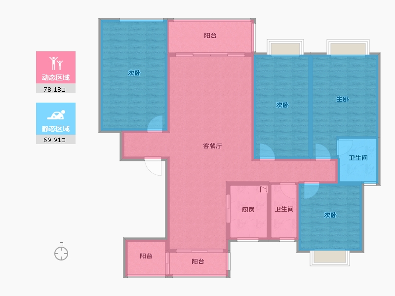 江西省-南昌市-紫东嘉园-134.83-户型库-动静分区