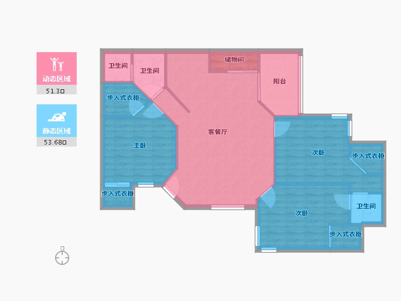 Florida-Orange-Promenade-95.76-户型库-动静分区