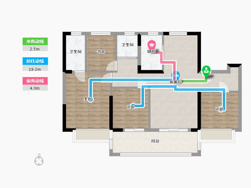 安徽省-合肥市-碧桂园时代倾城-93.20-户型库-动静线