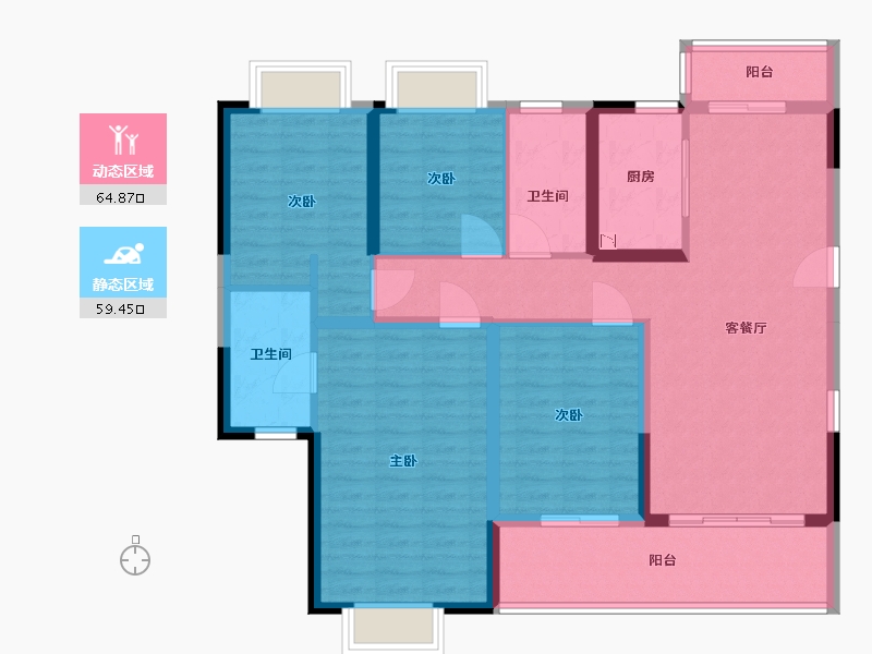 江西省-南昌市-新力榕园-111.46-户型库-动静分区