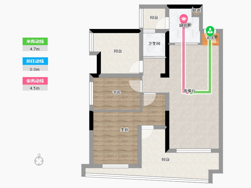 湖南省-长沙市-保利西海岸-76.32-户型库-动静线