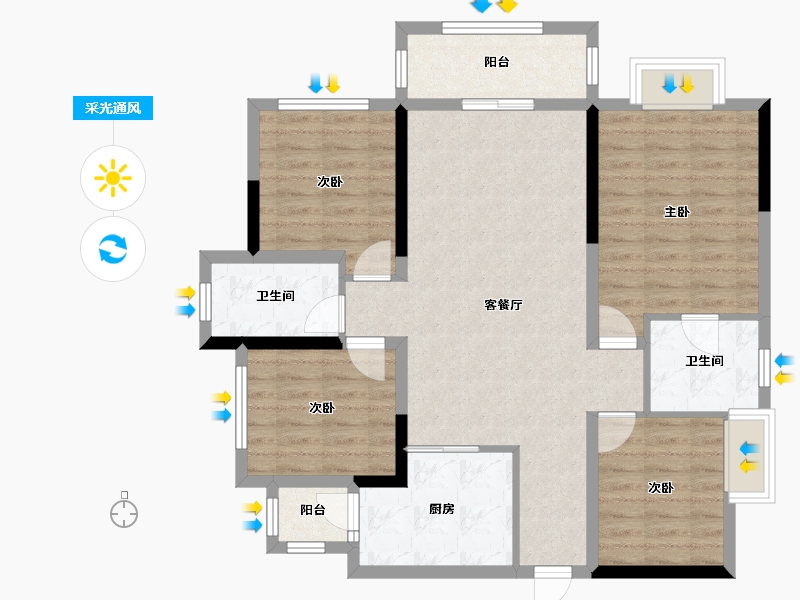 四川省-成都市-万科城市之光-97.46-户型库-采光通风