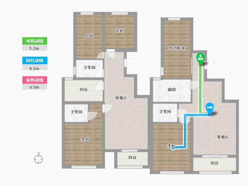 河北省-沧州市-融城花园-156.51-户型库-动静线