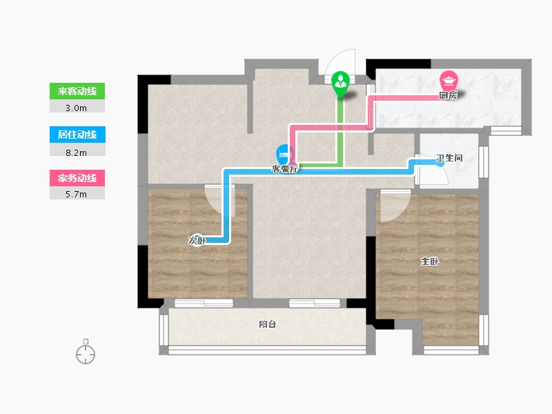 广西壮族自治区-南宁市-招商樾园-56.32-户型库-动静线