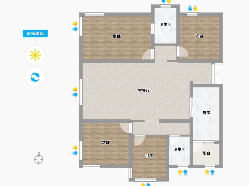 四川省-内江市-丽府-108.68-户型库-采光通风