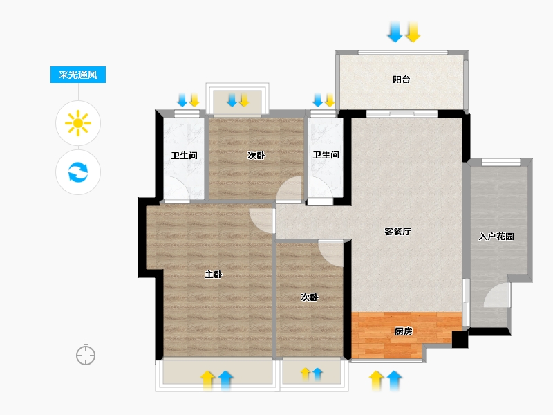 广东省-佛山市-东湖洲-83.06-户型库-采光通风