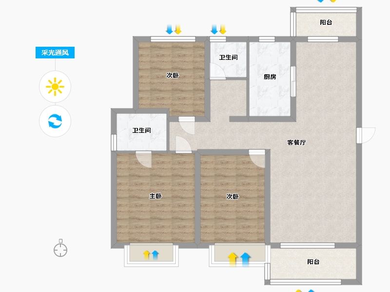 河南省-三门峡市-金渠-98.00-户型库-采光通风