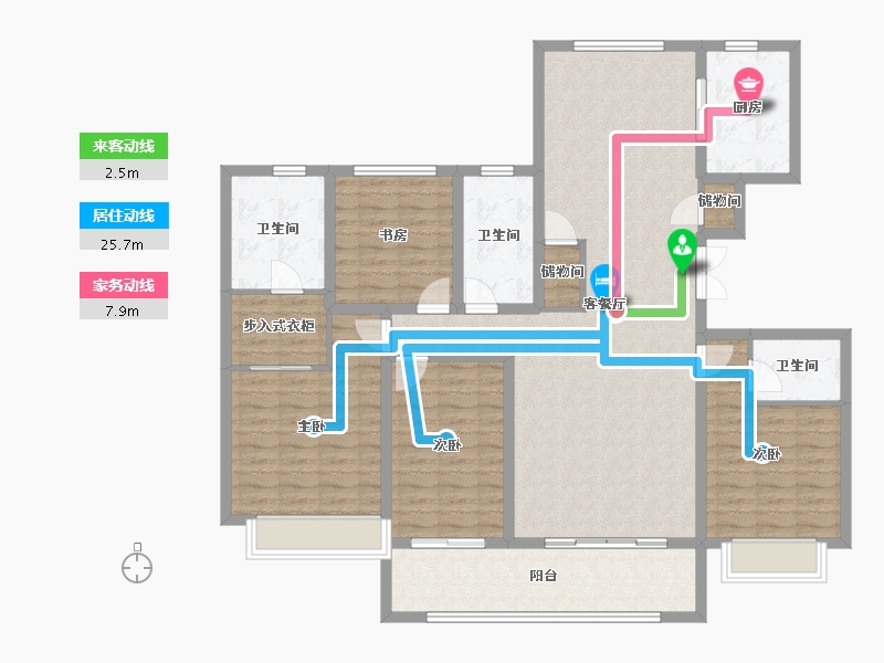 江苏省-南京市-南京金隅紫京叠院-135.41-户型库-动静线