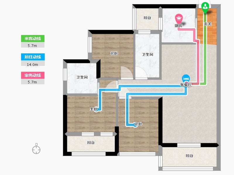 广东省-深圳市-京基御景珑庭-77.13-户型库-动静线