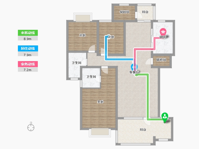 河北省-石家庄市-心海假日-142.00-户型库-动静线