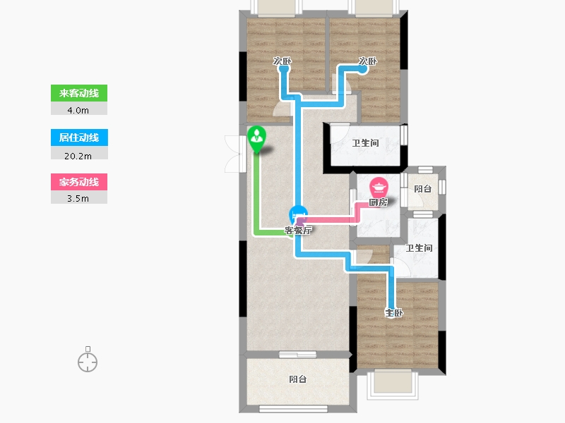 贵州省-贵阳市-广大城-74.99-户型库-动静线