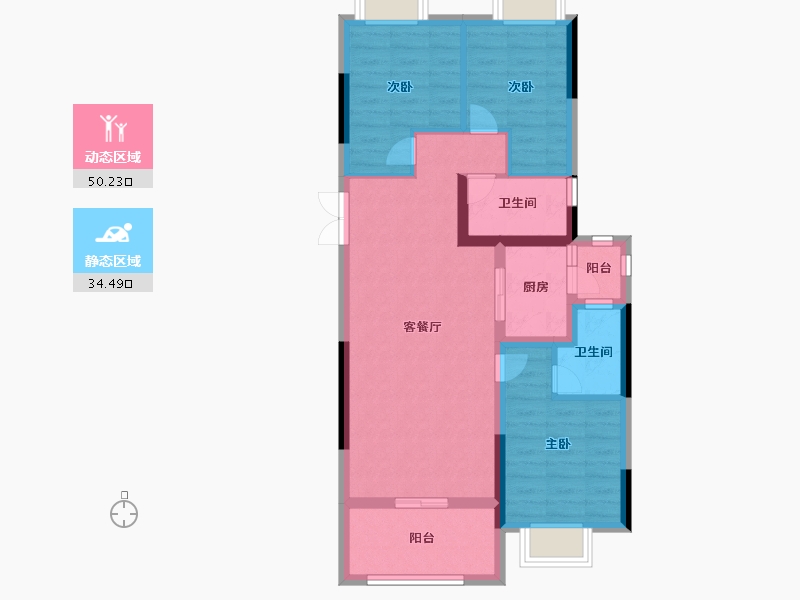 贵州省-贵阳市-广大城-74.99-户型库-动静分区