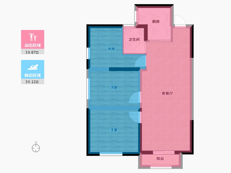 河南省-安阳市-空港新城a5-2-203-61.91-户型库-动静分区