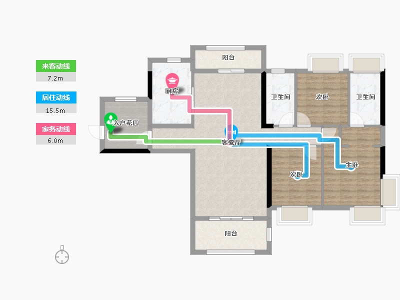 广西壮族自治区-贵港市-盛世嘉园-106.17-户型库-动静线