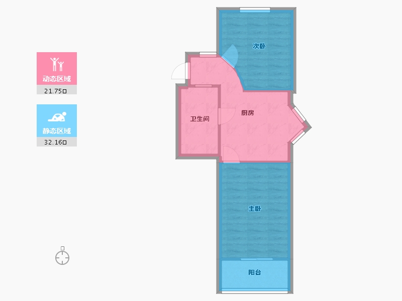 上海-上海市-钦州南路300弄-48.35-户型库-动静分区