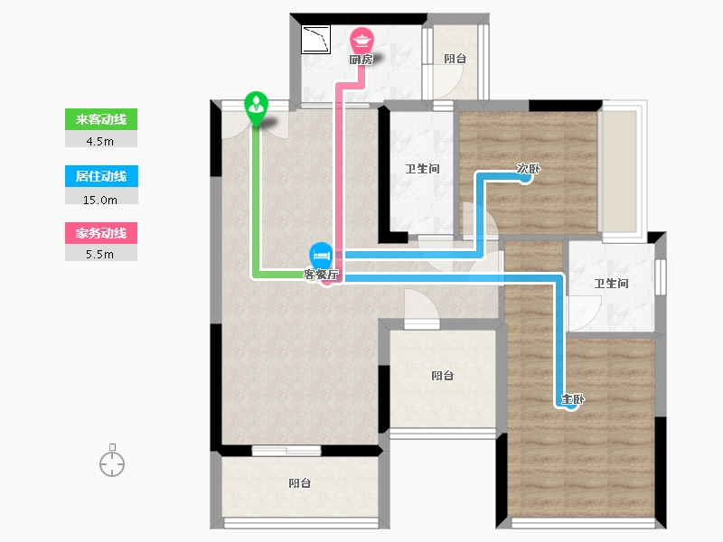 广东省-佛山市-观景豪园-79.13-户型库-动静线