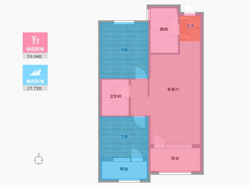 黑龙江省-哈尔滨市-凯利汽车欢乐广场-69.00-户型库-动静分区