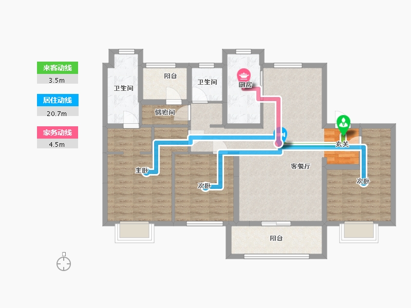 浙江省-宁波市-碧桂园中南海上传奇-103.01-户型库-动静线