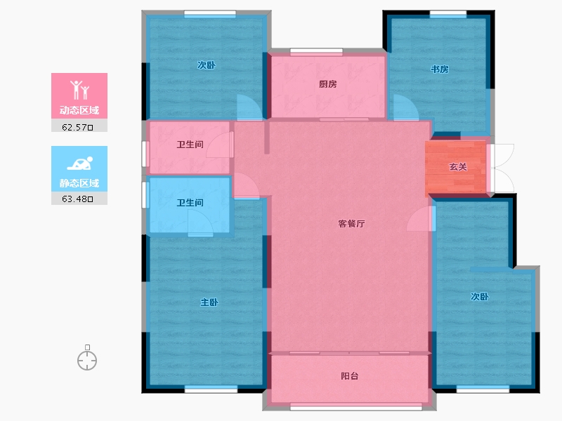 浙江省-宁波市-金隅大成郡一期-114.46-户型库-动静分区