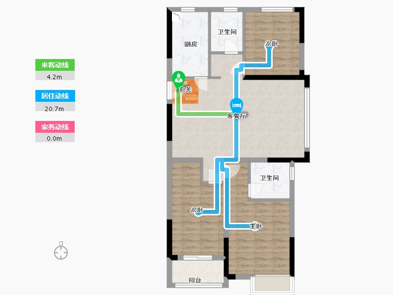 浙江省-宁波市-景瑞水印江山-87.59-户型库-动静线