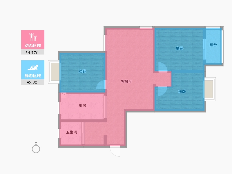 安徽省-滁州市-稻香园-89.42-户型库-动静分区