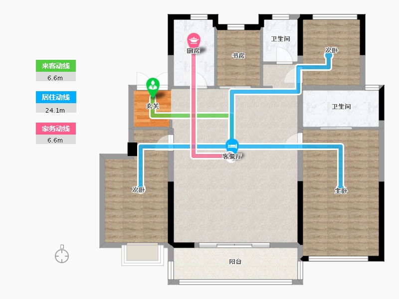 安徽省-合肥市-文一泰禾合肥院子-125.19-户型库-动静线