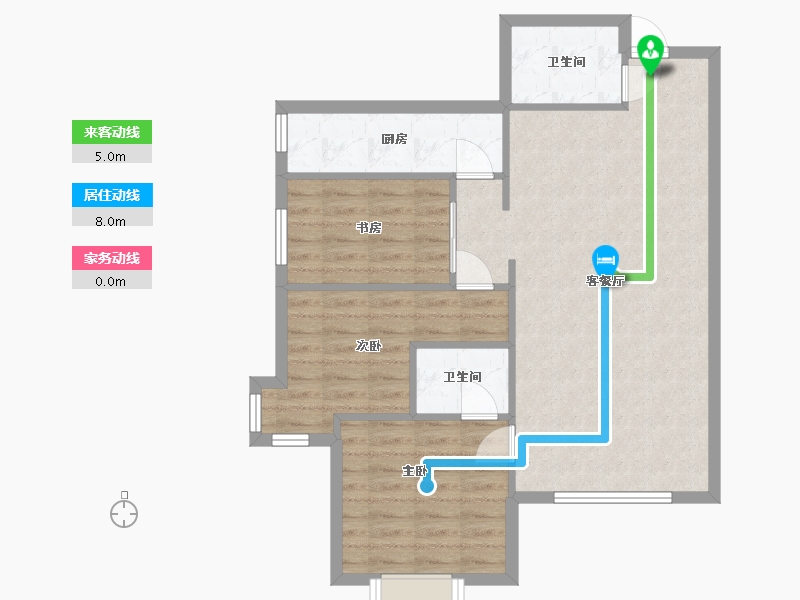 北京-北京市-北苑家园清友园-79.87-户型库-动静线