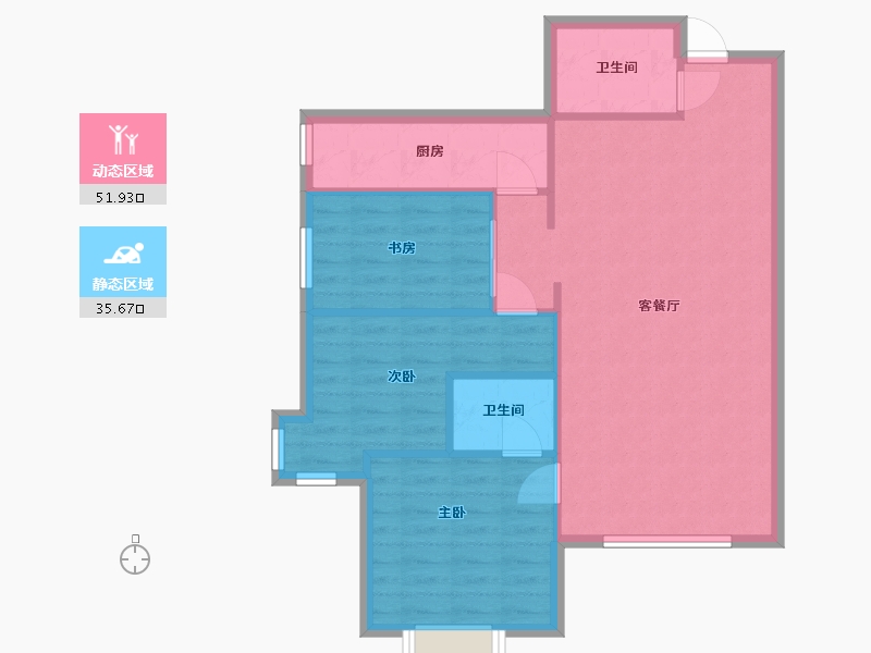 北京-北京市-北苑家园清友园-79.87-户型库-动静分区