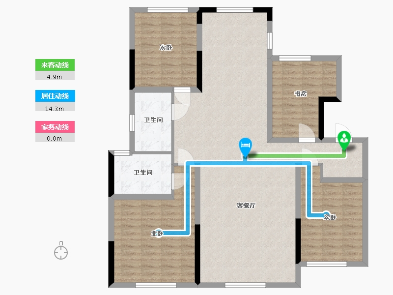 辽宁省-盘锦市-天玺城-118.46-户型库-动静线