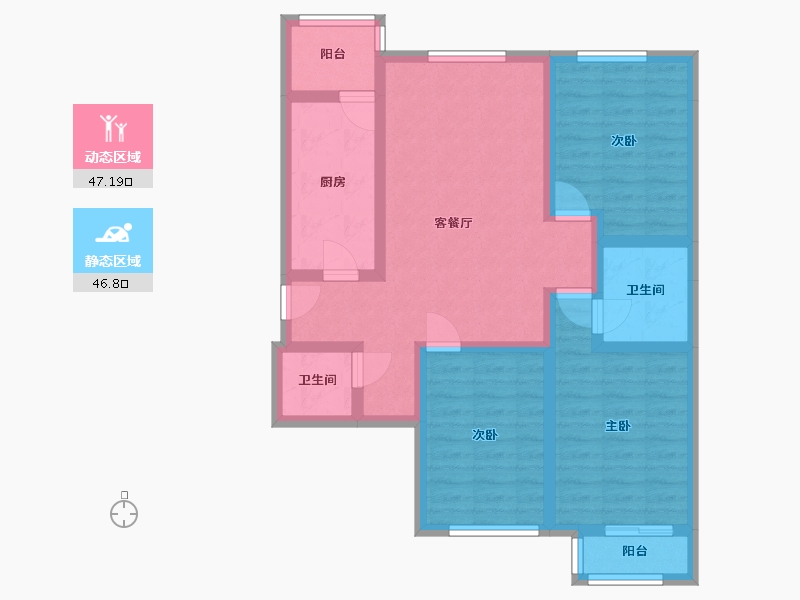 河北省-沧州市-东方世纪城-82.14-户型库-动静分区