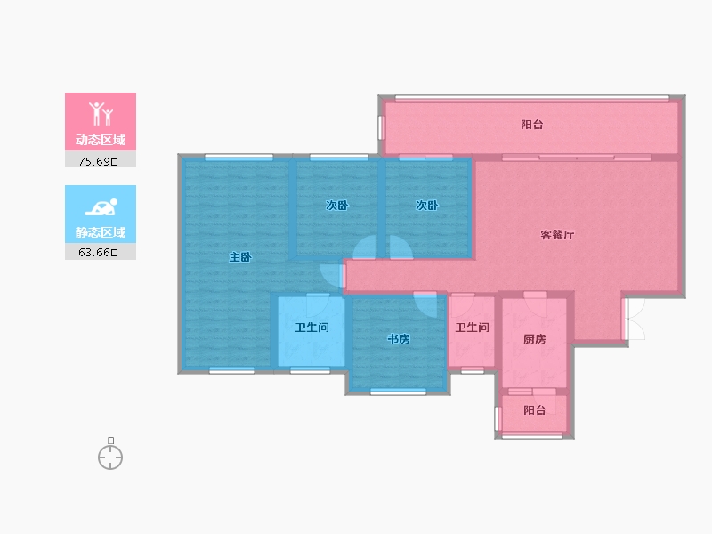 四川省-成都市-中南樾府-125.32-户型库-动静分区