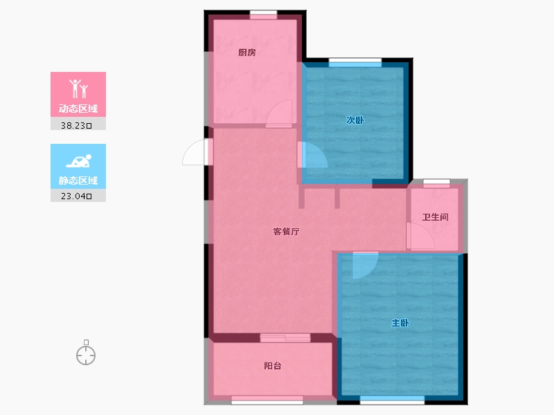 上海-上海市-绿色嘉苑-54.00-户型库-动静分区