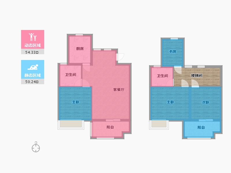 安徽省-合肥市-华地・黄麓公馆-102.00-户型库-动静分区