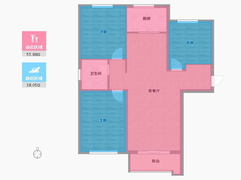 河北省-保定市-花溪壹号院-84.99-户型库-动静分区