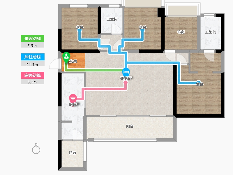 四川省-成都市-百郦锦城-106.23-户型库-动静线