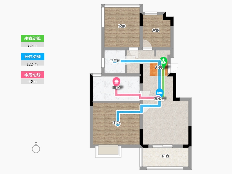 安徽省-合肥市-时代领�o-76.06-户型库-动静线