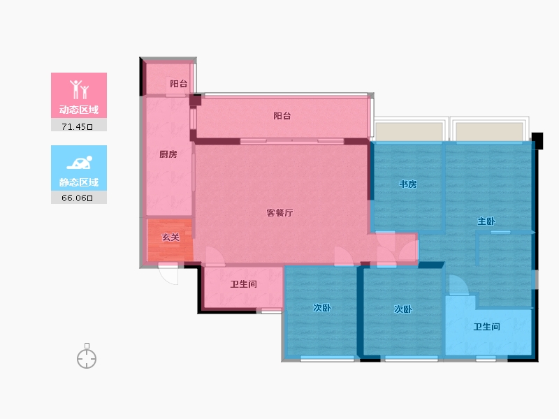 四川省-成都市-华润置地悦玺-124.56-户型库-动静分区