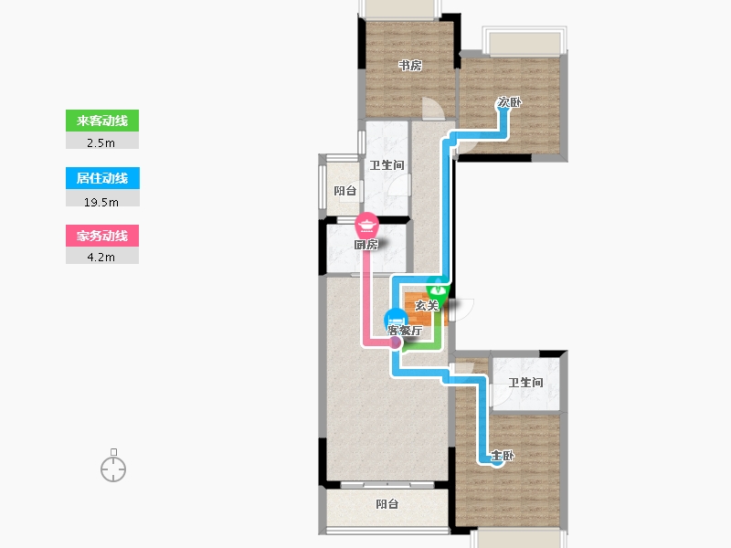 四川省-成都市-金沙城・云津观棠-99.86-户型库-动静线