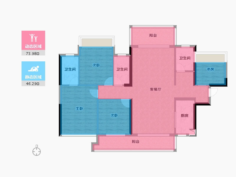 广西壮族自治区-南宁市-嘉和城温莎北郡-108.20-户型库-动静分区