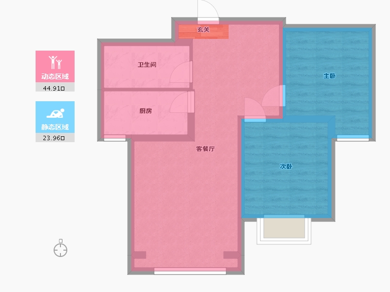 甘肃省-兰州市-天庆丽舍-60.86-户型库-动静分区