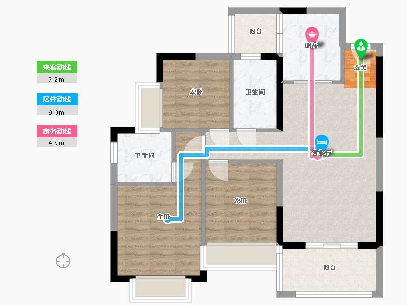 四川省-成都市-恒大滨河左岸-82.39-户型库-动静线