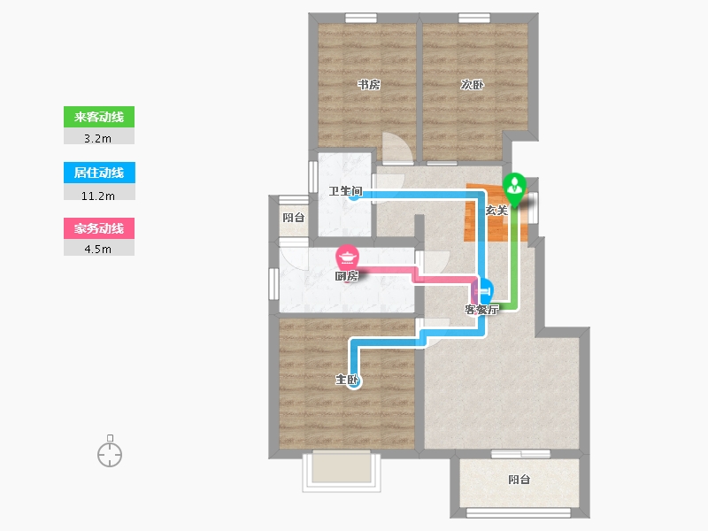 河北省-廊坊市-悦融华-68.70-户型库-动静线