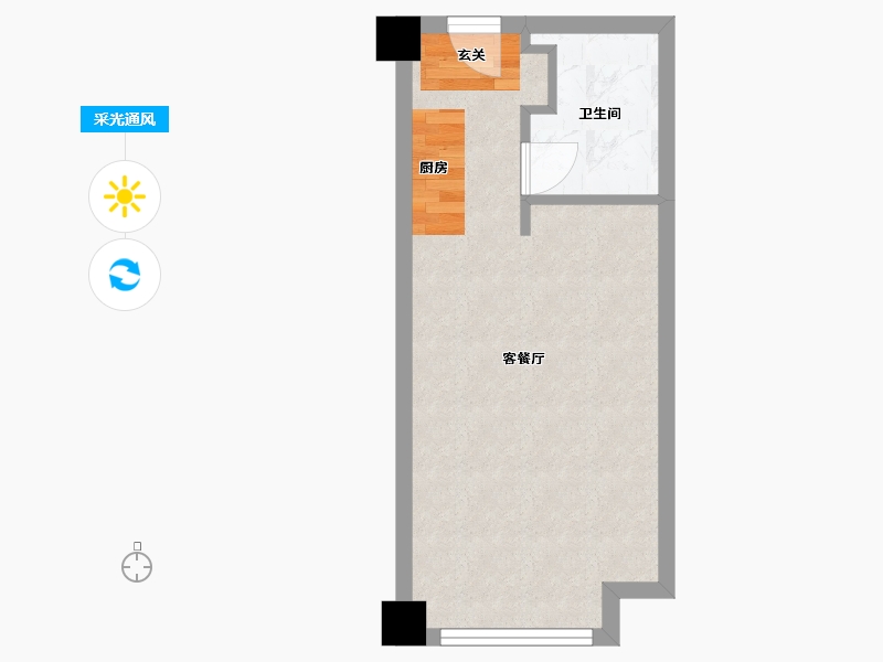 四川省-成都市-朗诗上林熙华府SOHO-31.32-户型库-采光通风