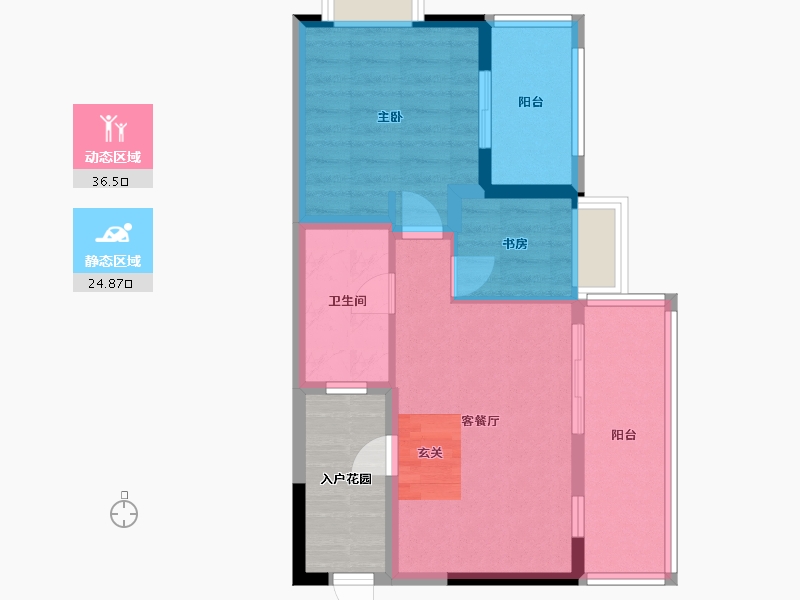 四川省-成都市-恒大御海天下-59.94-户型库-动静分区