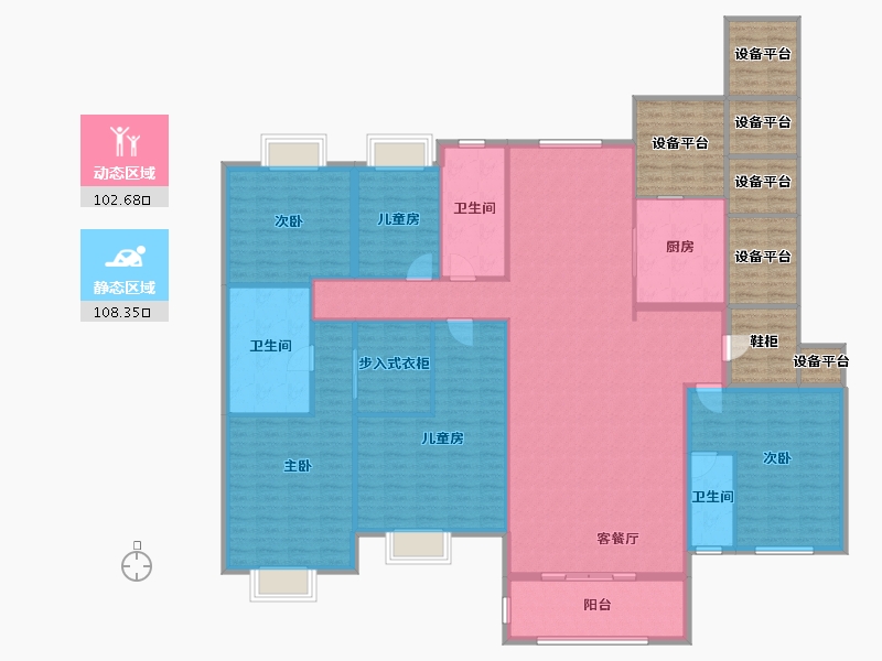 广东省-汕尾市-陆河碧桂园-225.46-户型库-动静分区