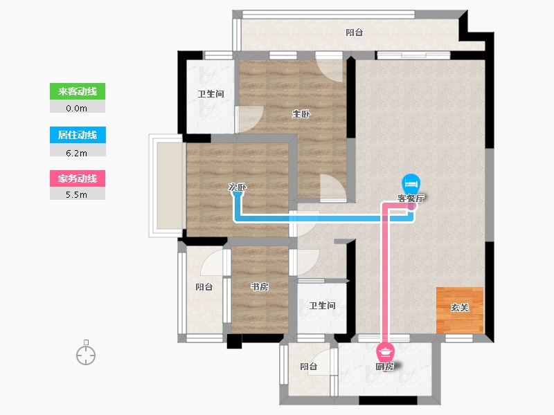 四川省-成都市-逸山公馆-77.80-户型库-动静线