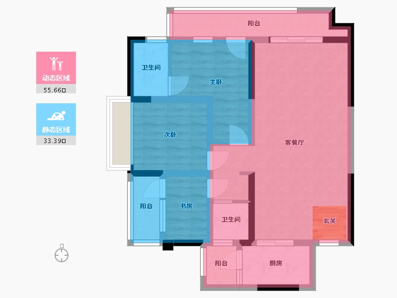 四川省-成都市-逸山公馆-77.80-户型库-动静分区