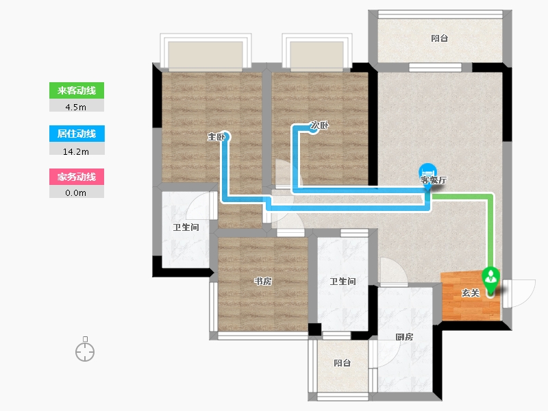 四川省-成都市-空港云尚-72.65-户型库-动静线