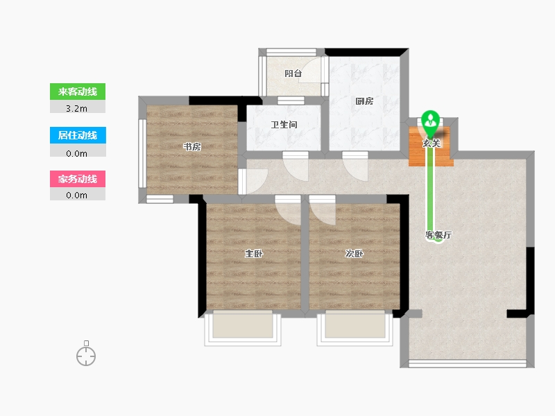 四川省-成都市-空港云尚-66.34-户型库-动静线